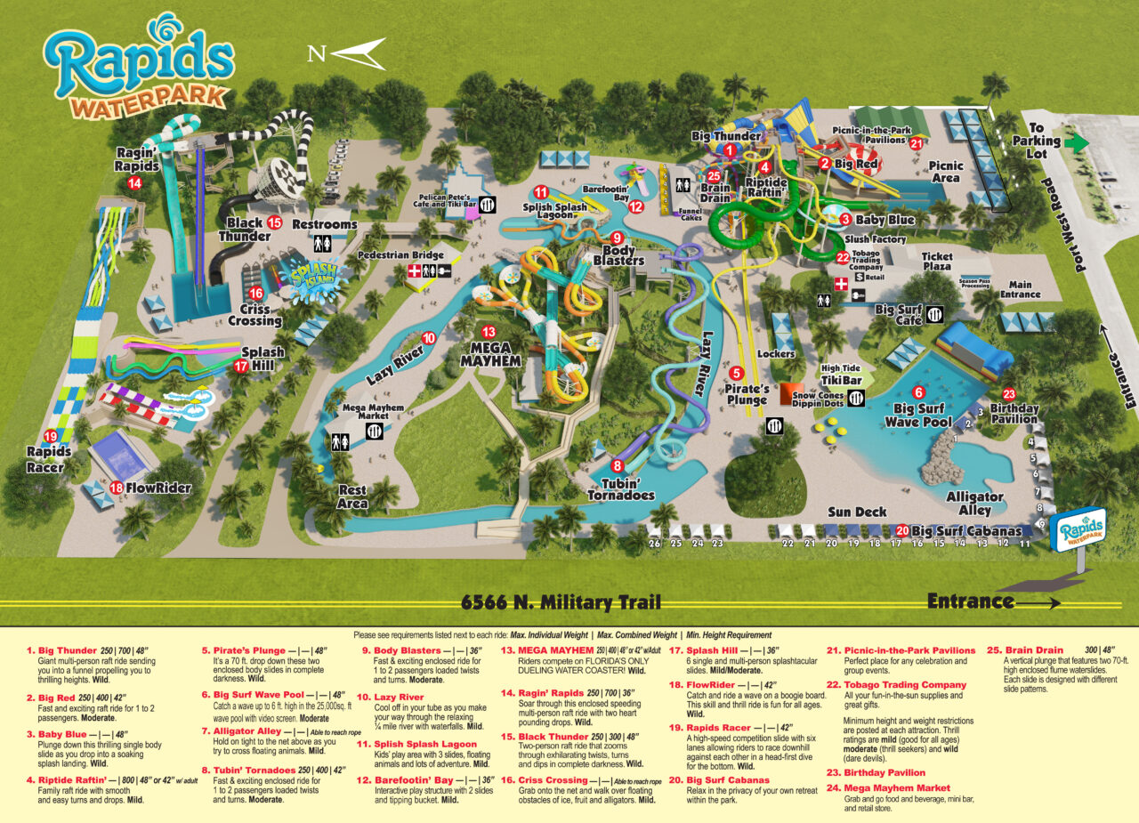 Park Map Rapids Water Park