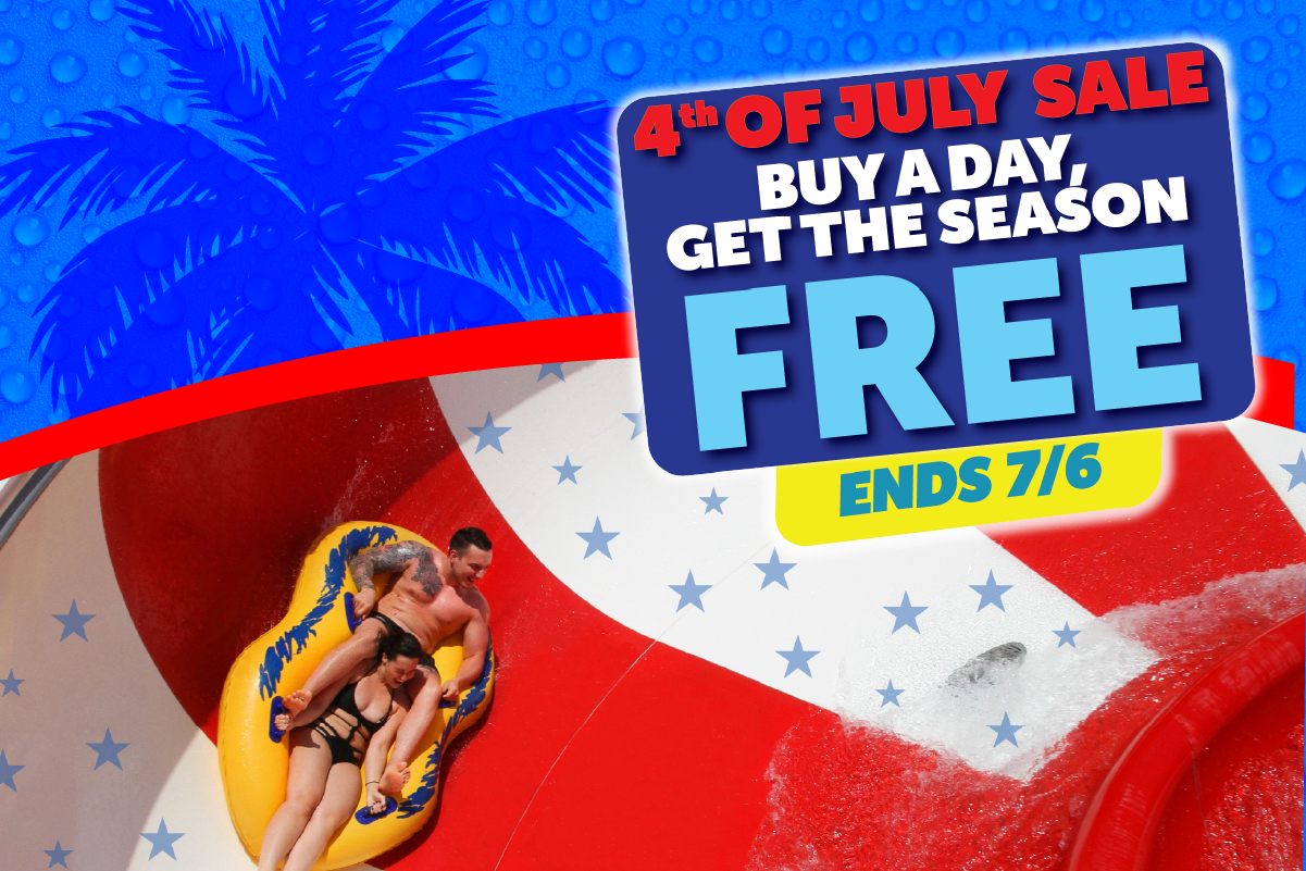Lets go all season on a yellow background with Unlimited Visits Free Parking and Free Friend Benefits called out on a Gold Season pass card graphic with $99.99 price