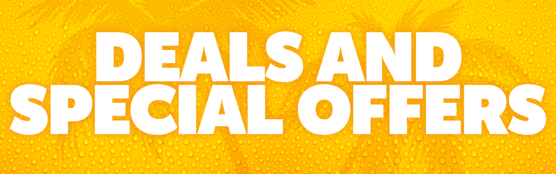 Deals and Special Offers on yellow background with palm trees