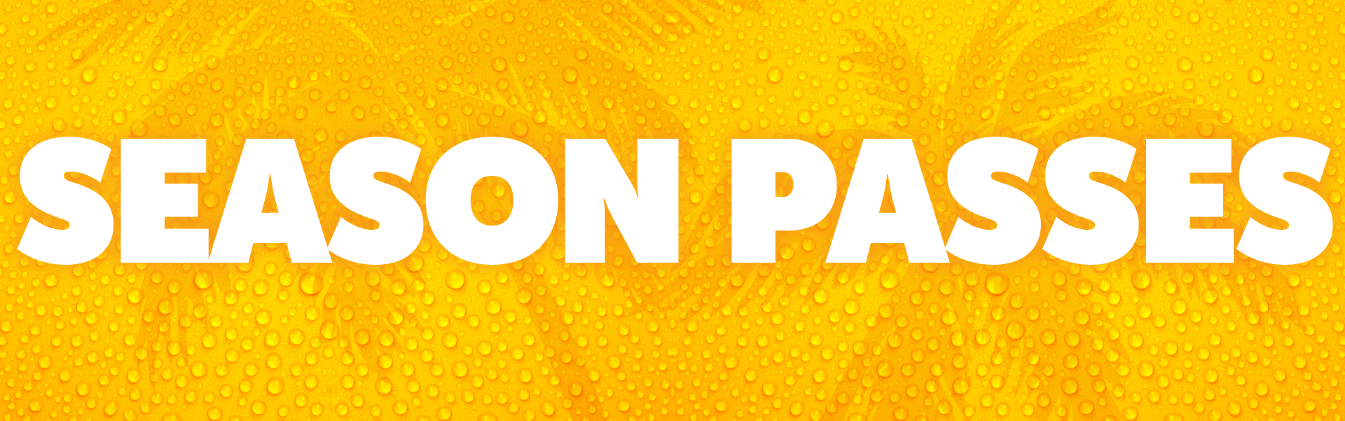 Season Passes on yellow background with palm trees