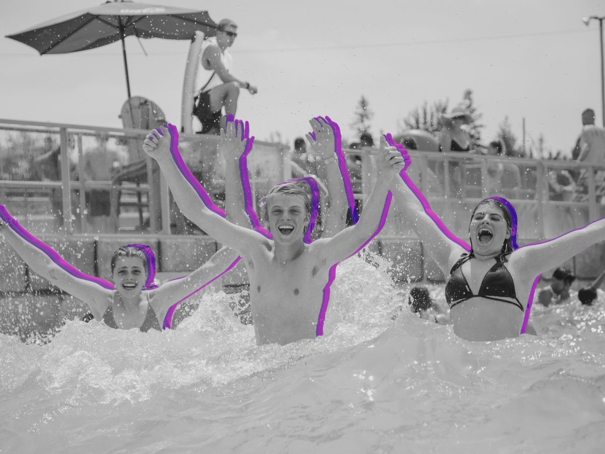Guest enjoying the wave pool at Rapids Waterpark